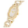 Reloj Dextera con cadena, fabricado en Suiza, pulseras de cristales, tono dorado, acabado dorado Reloj Dextera con cadena, fabricado en Suiza, pulseras de cristales, tono dorado, acabado dorado