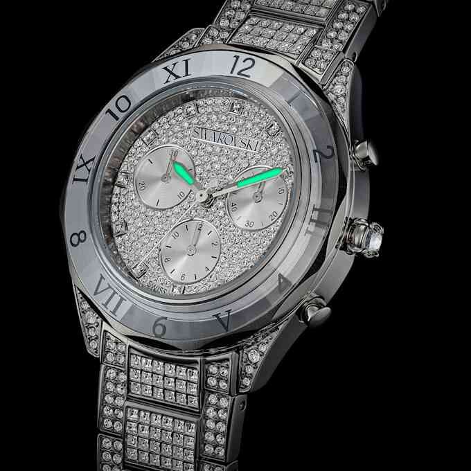 Reloj Dextera Lux de fabricación suiza, brazalete de metal, tono plateado, acero inoxidable Reloj Dextera Lux de fabricación suiza, brazalete de metal, tono plateado, acero inoxidable