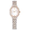 Reloj Dextera Octagon de fabricación suiza, brazalete de metal, tono plateado, acabado tono oro rosa Reloj Dextera Octagon de fabricación suiza, brazalete de metal, tono plateado, acabado tono oro rosa