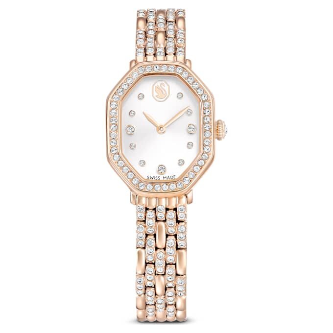 Reloj Dextera Octagon, fabricado en Suiza, brazalete de metal, tono dorado, acabado en tono oro rosa Reloj Dextera Octagon, fabricado en Suiza, brazalete de metal, tono dorado, acabado en tono oro rosa