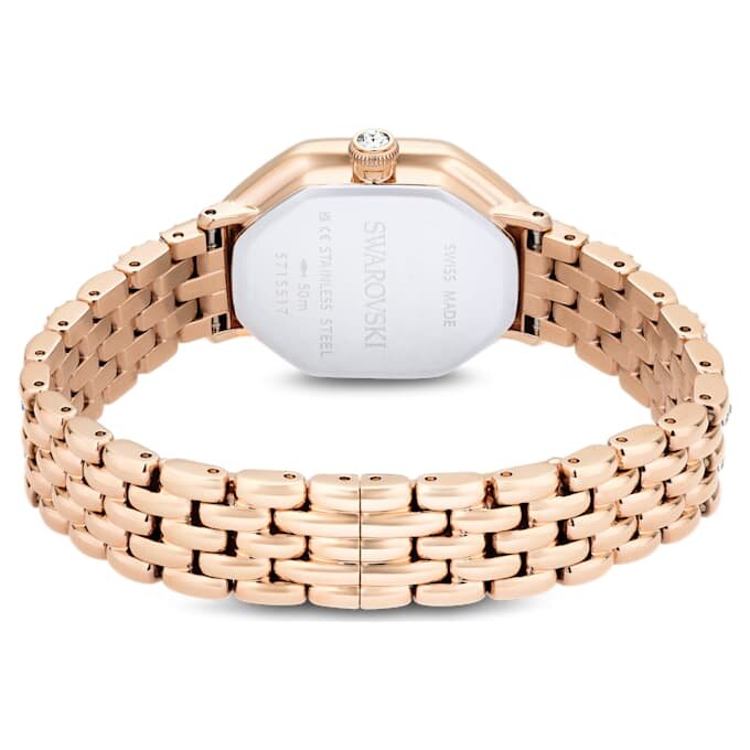 Reloj Dextera Octagon, fabricado en Suiza, brazalete de metal, tono dorado, acabado en tono oro rosa Reloj Dextera Octagon, fabricado en Suiza, brazalete de metal, tono dorado, acabado en tono oro rosa