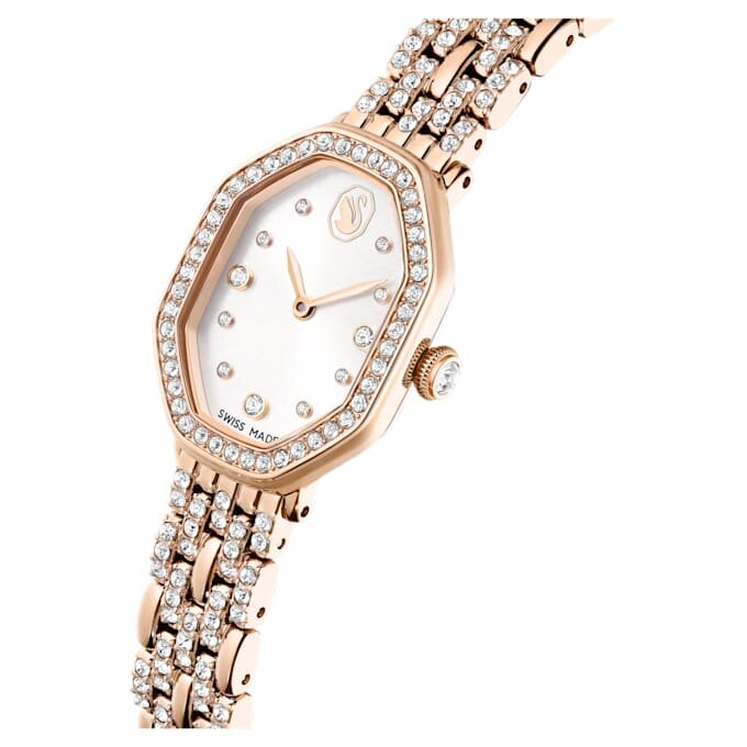 Reloj Dextera Octagon, fabricado en Suiza, brazalete de metal, tono dorado, acabado en tono oro rosa Reloj Dextera Octagon, fabricado en Suiza, brazalete de metal, tono dorado, acabado en tono oro rosa