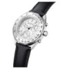 Reloj Dextera Tachymetre de fabricación suiza, correa de cuero, tono plateado, acero inoxidable Reloj Dextera Tachymetre de fabricación suiza, correa de cuero, tono plateado, acero inoxidable