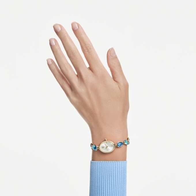 Reloj Gema con pulsera de cristales, tono dorado, acabado dorado Reloj Gema con pulsera de cristales, tono dorado, acabado dorado