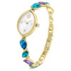 Reloj Gema con pulsera de cristales, tono dorado, acabado dorado Reloj Gema con pulsera de cristales, tono dorado, acabado dorado