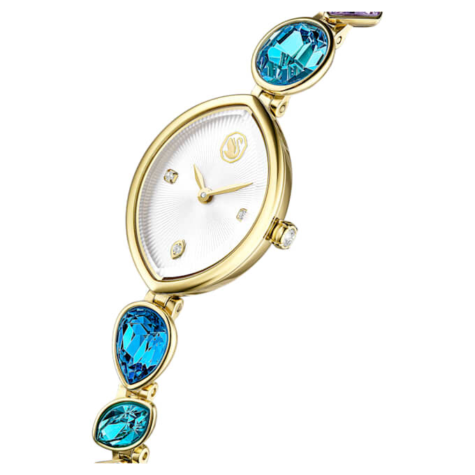 Reloj Gema con pulsera de cristales, tono dorado, acabado dorado Reloj Gema con pulsera de cristales, tono dorado, acabado dorado