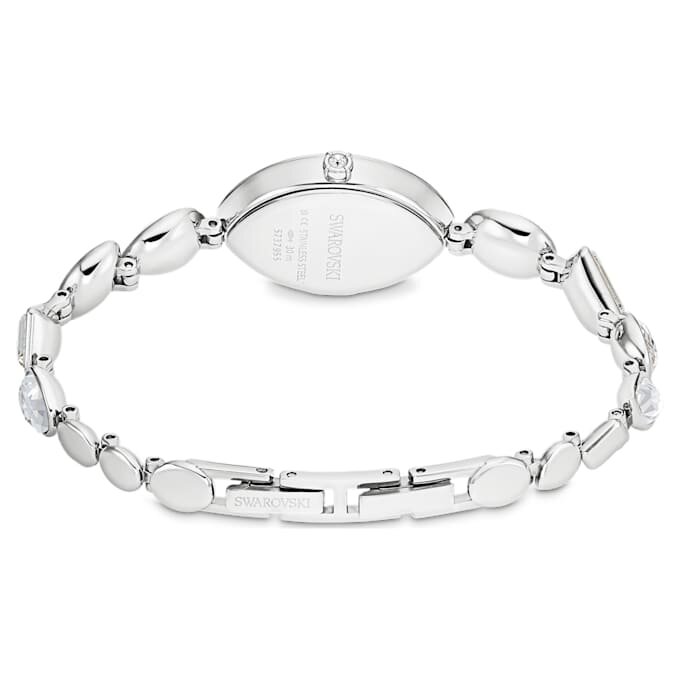 Reloj Gema con pulsera de cristales, tono plateado, acero inoxidable Reloj Gema con pulsera de cristales, tono plateado, acero inoxidable