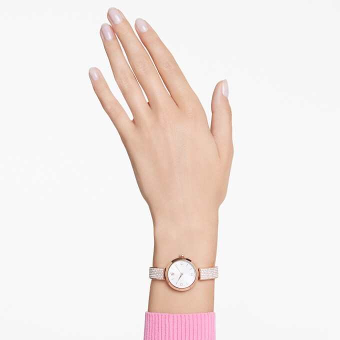 Reloj Illumina de fabricación suiza, pulsera de metal, tono oro rosa, acabado en tono oro rosa Reloj Illumina de fabricación suiza, pulsera de metal, tono oro rosa, acabado en tono oro rosa