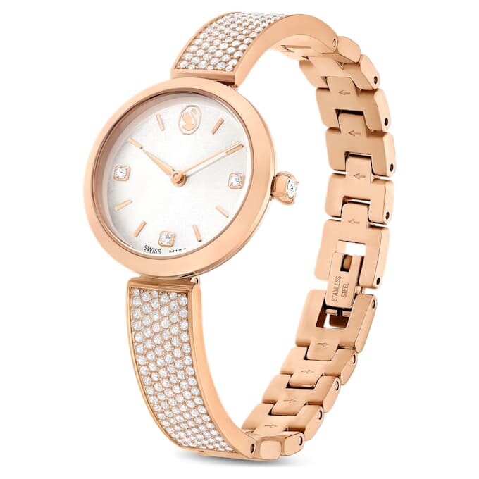 Reloj Illumina de fabricación suiza, pulsera de metal, tono oro rosa, acabado en tono oro rosa Reloj Illumina de fabricación suiza, pulsera de metal, tono oro rosa, acabado en tono oro rosa