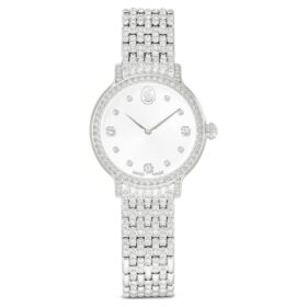 Reloj Imber de fabricación suiza, pulsera de metal, tono plateado, acero inoxidable