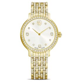 Reloj Imber de fabricación suiza, pulseras de metal, tono dorado, acabado dorado