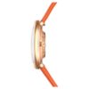 Reloj Imber Oval de fabricación suiza, correa de cuero, naranja, acabado en tono oro rosa Reloj Imber Oval de fabricación suiza, correa de cuero, naranja, acabado en tono oro rosa