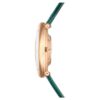 Reloj Imber Oval de fabricación suiza, correa de cuero, verde, acabado en tono oro rosa Reloj Imber Oval de fabricación suiza, correa de cuero, verde, acabado en tono oro rosa