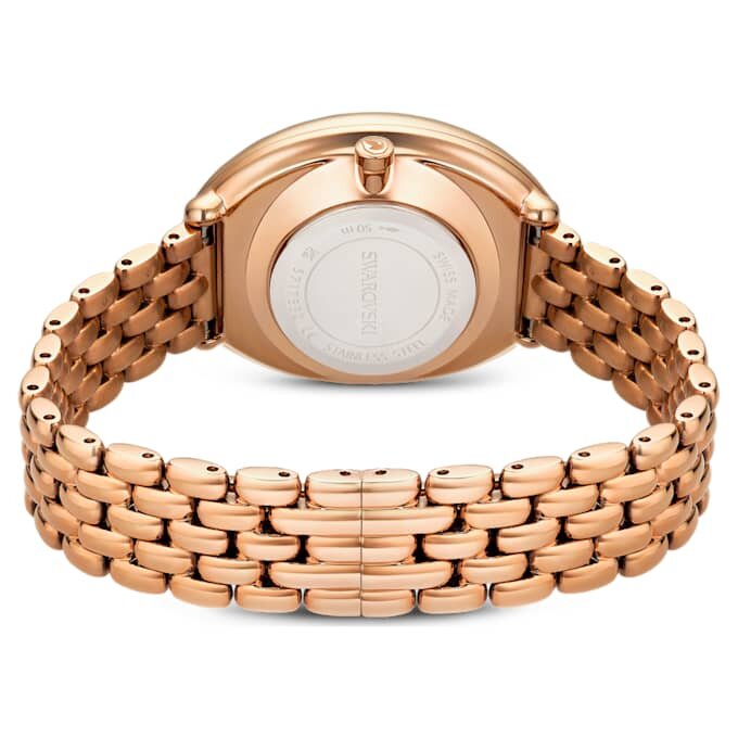 Reloj Imber Oval de fabricación suiza, pulsera de metal, tono dorado, acabado en tono oro rosa Reloj Imber Oval de fabricación suiza, pulsera de metal, tono dorado, acabado en tono oro rosa