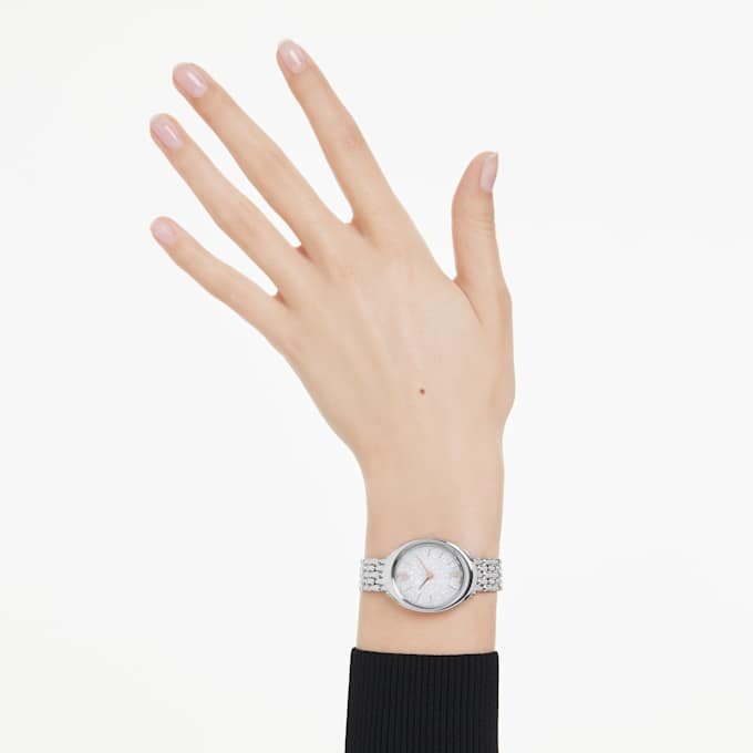 Reloj Imber Oval de fabricación suiza, pulsera de metal, tono plateado, acero inoxidable Reloj Imber Oval de fabricación suiza, pulsera de metal, tono plateado, acero inoxidable