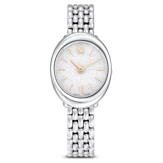 Reloj Imber Oval de fabricación suiza, pulsera de metal, tono plateado, acero inoxidable Reloj Imber Oval de fabricación suiza, pulsera de metal, tono plateado, acero inoxidable