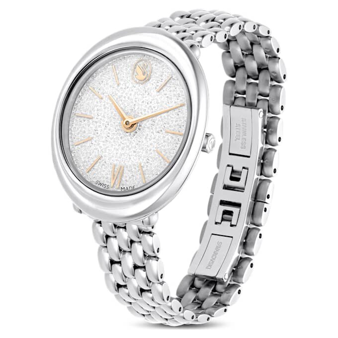 Reloj Imber Oval de fabricación suiza, pulsera de metal, tono plateado, acero inoxidable Reloj Imber Oval de fabricación suiza, pulsera de metal, tono plateado, acero inoxidable