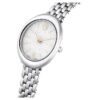 Reloj Imber Oval de fabricación suiza, pulsera de metal, tono plateado, acero inoxidable Reloj Imber Oval de fabricación suiza, pulsera de metal, tono plateado, acero inoxidable