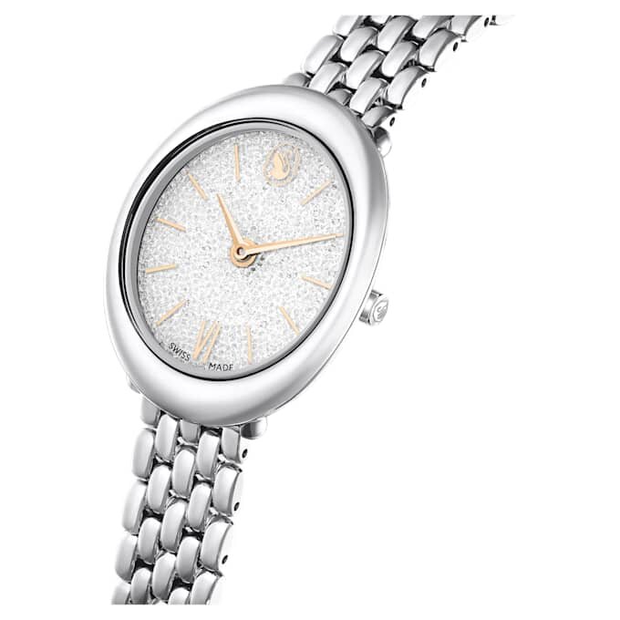 Reloj Imber Oval de fabricación suiza, pulsera de metal, tono plateado, acero inoxidable Reloj Imber Oval de fabricación suiza, pulsera de metal, tono plateado, acero inoxidable