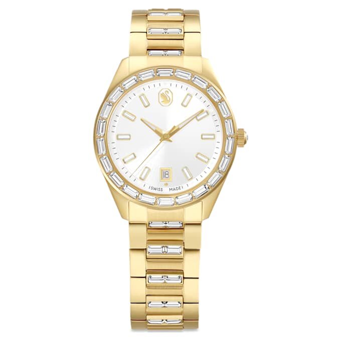 Reloj Matrix Date de fabricación suiza, brazalete de metal, tono dorado, acabado dorado Reloj Matrix Date de fabricación suiza, brazalete de metal, tono dorado, acabado dorado