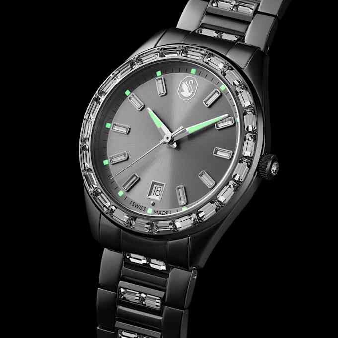 Reloj Matrix Date de fabricación suiza, brazalete de metal, tono plateado, acero inoxidable Reloj Matrix Date de fabricación suiza, brazalete de metal, tono plateado, acero inoxidable