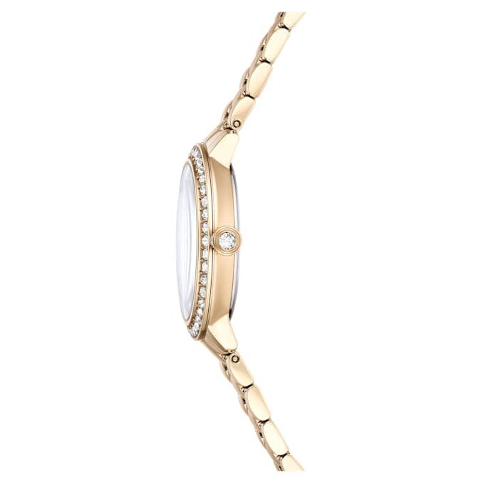 Reloj Matrix de 3 eslabones, fabricado en Suiza, brazalete de metal, tono dorado, acabado en tono dorado champán Reloj Matrix de 3 eslabones, fabricado en Suiza, brazalete de metal, tono dorado, acabado en tono dorado champán