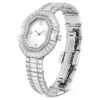 Reloj Matrix Octagon con corte baguette, pulseras de metal, tono plateado, acero inoxidable Reloj Matrix Octagon con corte baguette, pulseras de metal, tono plateado, acero inoxidable