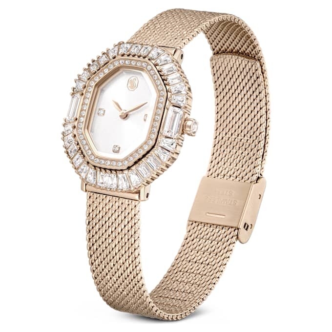 Reloj Matrix Octagon con pulsera de metal, tono dorado, acabado dorado champán Reloj Matrix Octagon con pulsera de metal, tono dorado, acabado dorado champán