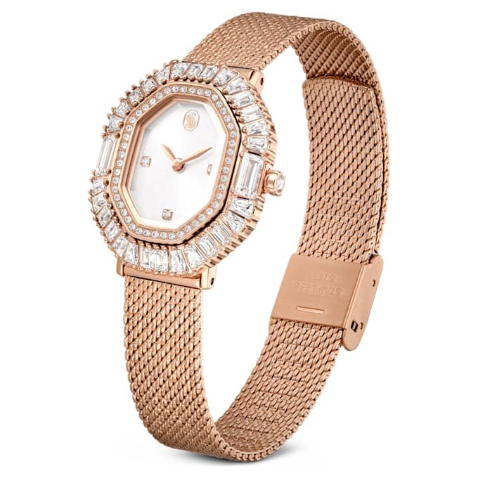 Reloj Matrix Octagon con pulsera de metal, tono oro rosa, acabado en tono oro rosa Reloj Matrix Octagon con pulsera de metal, tono oro rosa, acabado en tono oro rosa