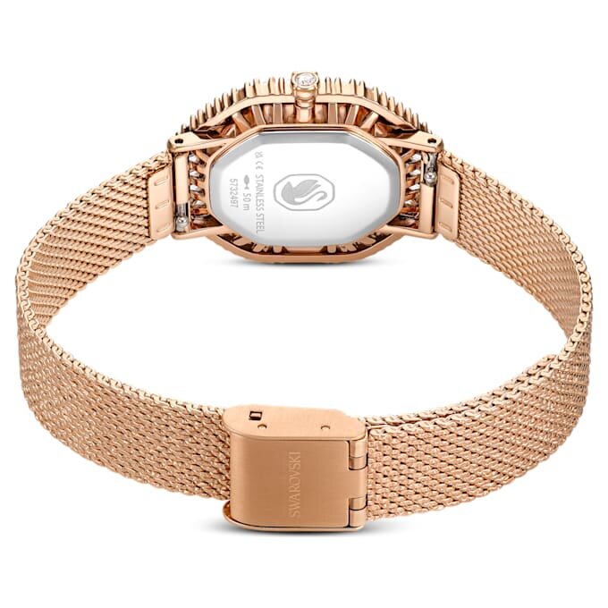 Reloj Matrix Octagon con pulsera de metal, tono oro rosa, acabado en tono oro rosa Reloj Matrix Octagon con pulsera de metal, tono oro rosa, acabado en tono oro rosa