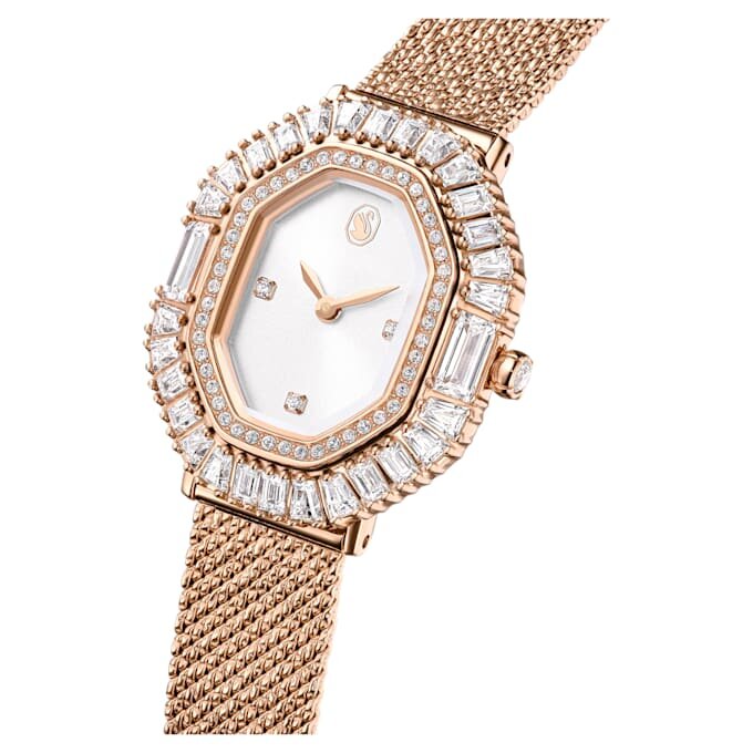 Reloj Matrix Octagon con pulsera de metal, tono oro rosa, acabado en tono oro rosa Reloj Matrix Octagon con pulsera de metal, tono oro rosa, acabado en tono oro rosa