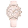 Reloj Matrix Tennis Chrono de fabricación suiza, correa de cuero, color rosa, acabado en tono oro rosa Reloj Matrix Tennis Chrono de fabricación suiza, correa de cuero, color rosa, acabado en tono oro rosa