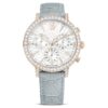 Reloj Matrix Tennis Chrono de fabricación suiza, correa de cuero, gris, acabado dorado champán Reloj Matrix Tennis Chrono de fabricación suiza, correa de cuero, gris, acabado dorado champán