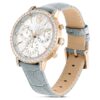 Reloj Matrix Tennis Chrono de fabricación suiza, correa de cuero, gris, acabado dorado champán Reloj Matrix Tennis Chrono de fabricación suiza, correa de cuero, gris, acabado dorado champán