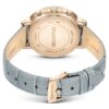 Reloj Matrix Tennis Chrono de fabricación suiza, correa de cuero, gris, acabado dorado champán Reloj Matrix Tennis Chrono de fabricación suiza, correa de cuero, gris, acabado dorado champán