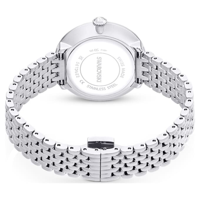 Reloj Matrix Tennis de 7 eslabones, fabricado en Suiza, brazalete de metal, tono plateado, acero inoxidable Reloj Matrix Tennis de 7 eslabones, fabricado en Suiza, brazalete de metal, tono plateado, acero inoxidable