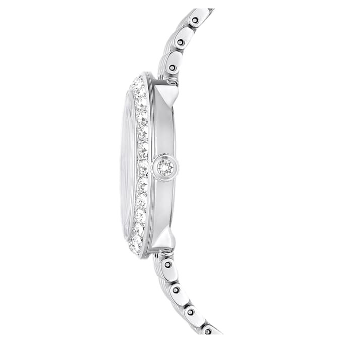 Reloj Matrix Tennis de 7 eslabones, fabricado en Suiza, brazalete de metal, tono plateado, acero inoxidable Reloj Matrix Tennis de 7 eslabones, fabricado en Suiza, brazalete de metal, tono plateado, acero inoxidable