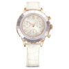 Reloj Octea Chrono de fabricación suiza, correa de cuero, blanco, acabado en tono oro rosa Reloj Octea Chrono de fabricación suiza, correa de cuero, blanco, acabado en tono oro rosa