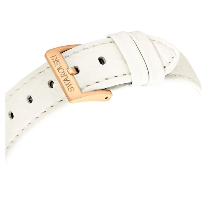 Reloj Octea Chrono de fabricación suiza, correa de cuero, blanco, acabado en tono oro rosa Reloj Octea Chrono de fabricación suiza, correa de cuero, blanco, acabado en tono oro rosa