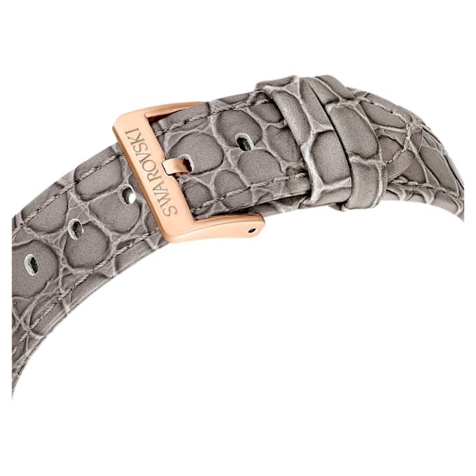 Reloj Octea Chrono de fabricación suiza, correa de cuero, gris, acabado en tono oro rosa Reloj Octea Chrono de fabricación suiza, correa de cuero, gris, acabado en tono oro rosa