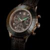 Reloj Octea Chrono de fabricación suiza, correa de cuero, gris, acabado en tono oro rosa Reloj Octea Chrono de fabricación suiza, correa de cuero, gris, acabado en tono oro rosa