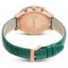 Reloj Octea Chrono de fabricación suiza, correa de cuero, verde, acabado tono oro rosa Reloj Octea Chrono de fabricación suiza, correa de cuero, verde, acabado tono oro rosa