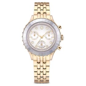Reloj Octea Chrono de fabricación suiza, pulseras de metal, tono dorado, acabado en tono dorado champán