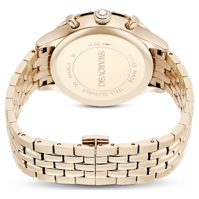Reloj Octea Chrono de fabricación suiza, pulseras de metal, tono dorado, acabado en tono dorado champán Reloj Octea Chrono de fabricación suiza, pulseras de metal, tono dorado, acabado en tono dorado champán