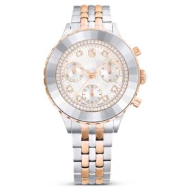 Reloj Octea Chrono de fabricación suiza, pulseras de metal, tono oro rosa, acabado de metales mixtos
