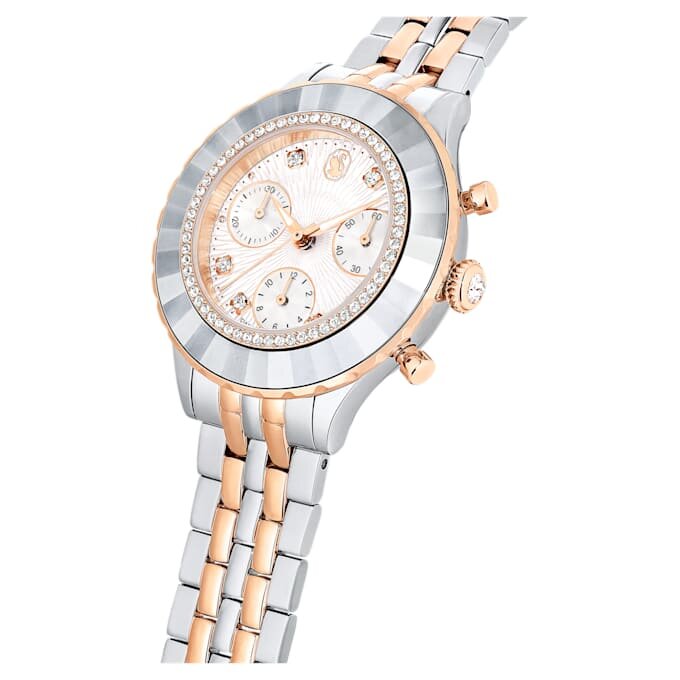 Reloj Octea Chrono de fabricación suiza, pulseras de metal, tono oro rosa, acabado de metales mixtos Reloj Octea Chrono de fabricación suiza, pulseras de metal, tono oro rosa, acabado de metales mixtos