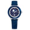 Reloj Octea Moon de fabricación suiza, Luna, correa de cuero, azul, acero inoxidable Reloj Octea Moon de fabricación suiza, Luna, correa de cuero, azul, acero inoxidable