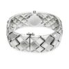 Reloj tipo brazalete Curiosa con pulseras de cristales, tono plateado, acero inoxidable Reloj tipo brazalete Curiosa con pulseras de cristales, tono plateado, acero inoxidable