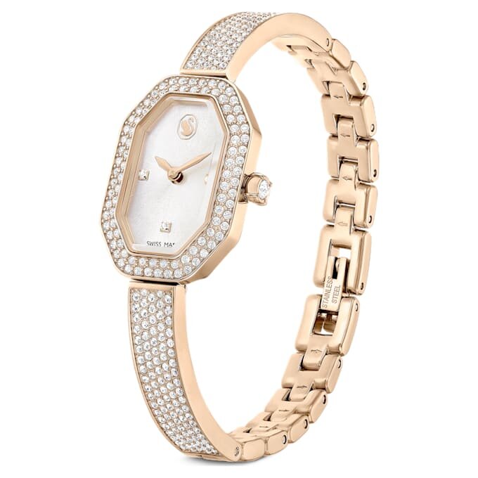 Reloj tipo brazalete Dextera, fabricado en Suiza, brazalete de metal, tono dorado, acabado en tono dorado champán Reloj tipo brazalete Dextera, fabricado en Suiza, brazalete de metal, tono dorado, acabado en tono dorado champán