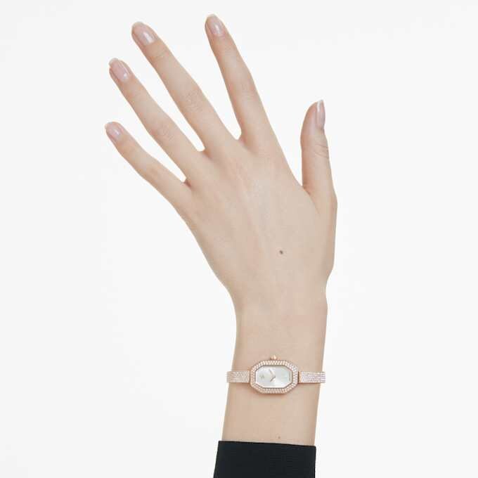 Reloj tipo brazalete Dextera, fabricado en Suiza, brazalete de metal, tono oro rosa, acabado en tono oro rosa Reloj tipo brazalete Dextera, fabricado en Suiza, brazalete de metal, tono oro rosa, acabado en tono oro rosa